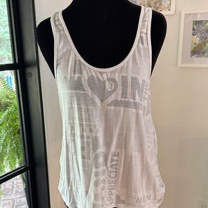 Lululemon Athletica White Textured Tank Top